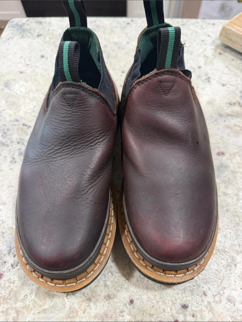 Georgia Giant Kids Boots Romeo Brown Pull On Leather Chelsea Boys Size 4.5